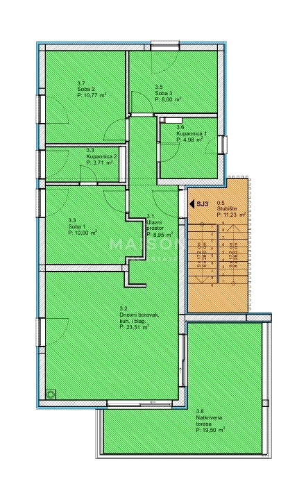 Stanovanje Vodice, 91,13m2