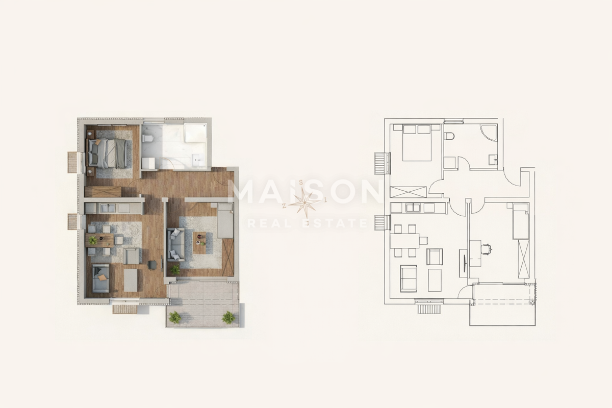 Stanovanje Saršoni, Viškovo, 65,63m2