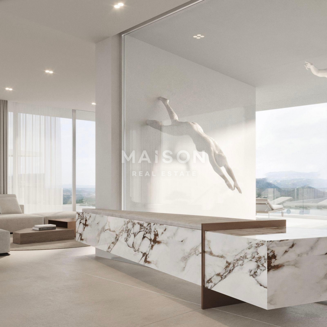 Dizajnerska Vila pri Labinu – Bazen in Panoramski Razgled