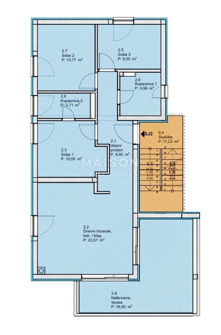 Stanovanje Vodice, 89,68m2