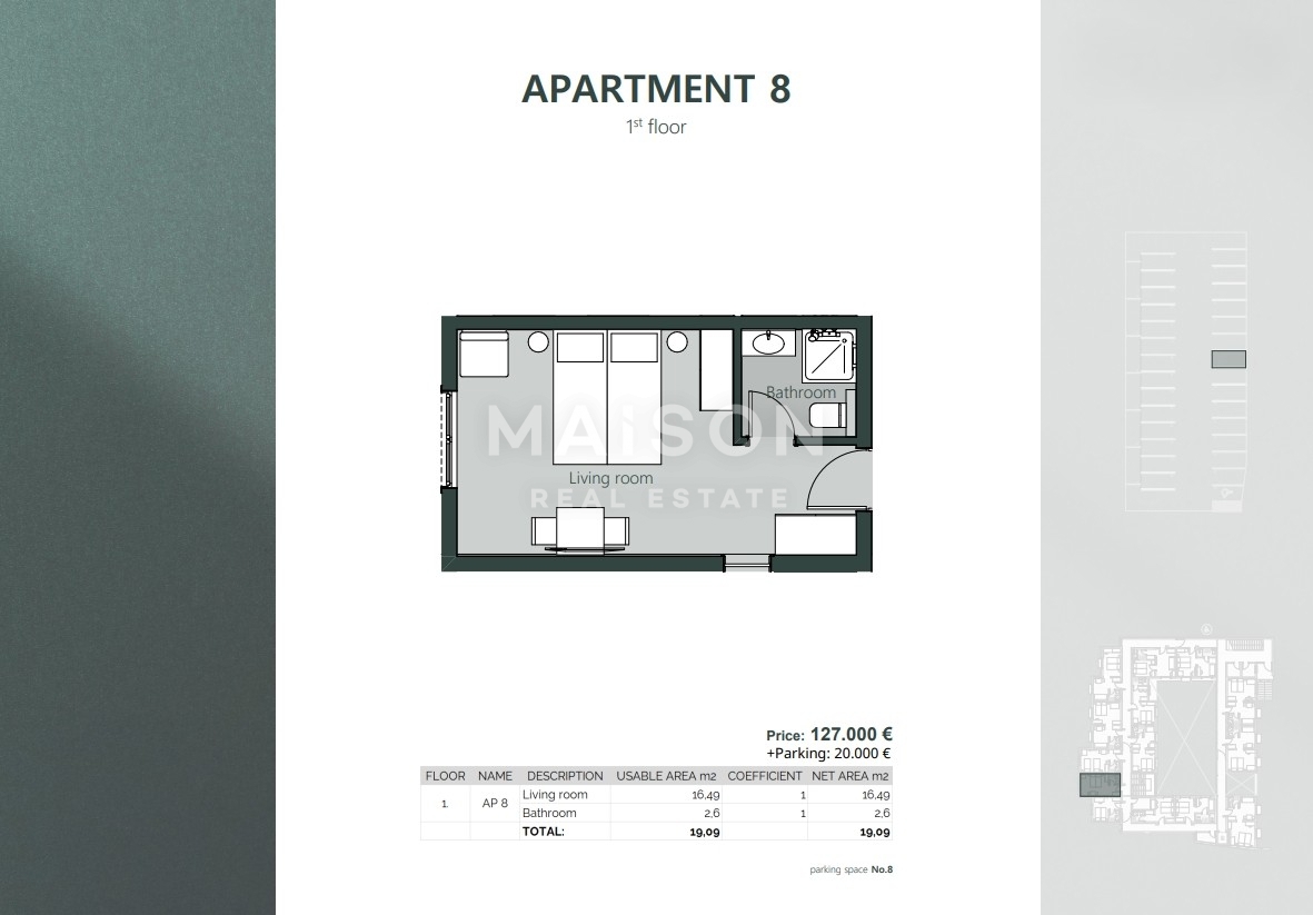 Stanovanje Crikvenica, 19,09m2