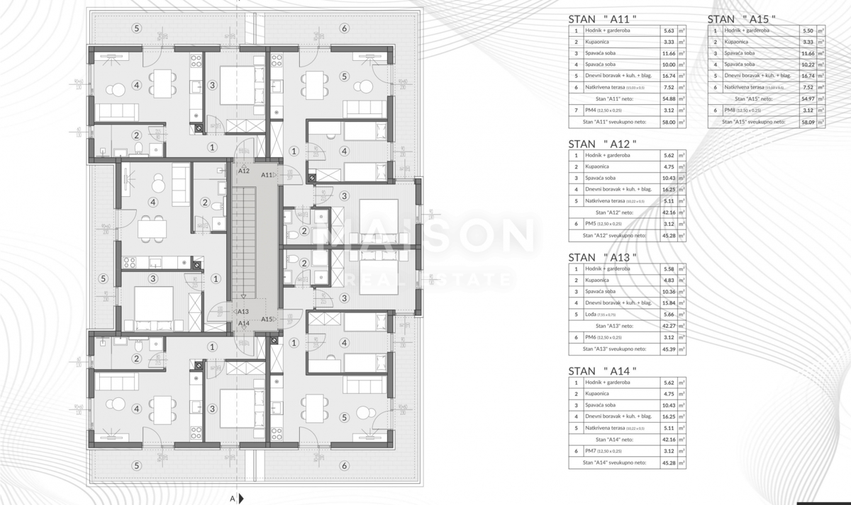 Stanovanje Šikići, Pula, 45,39m2