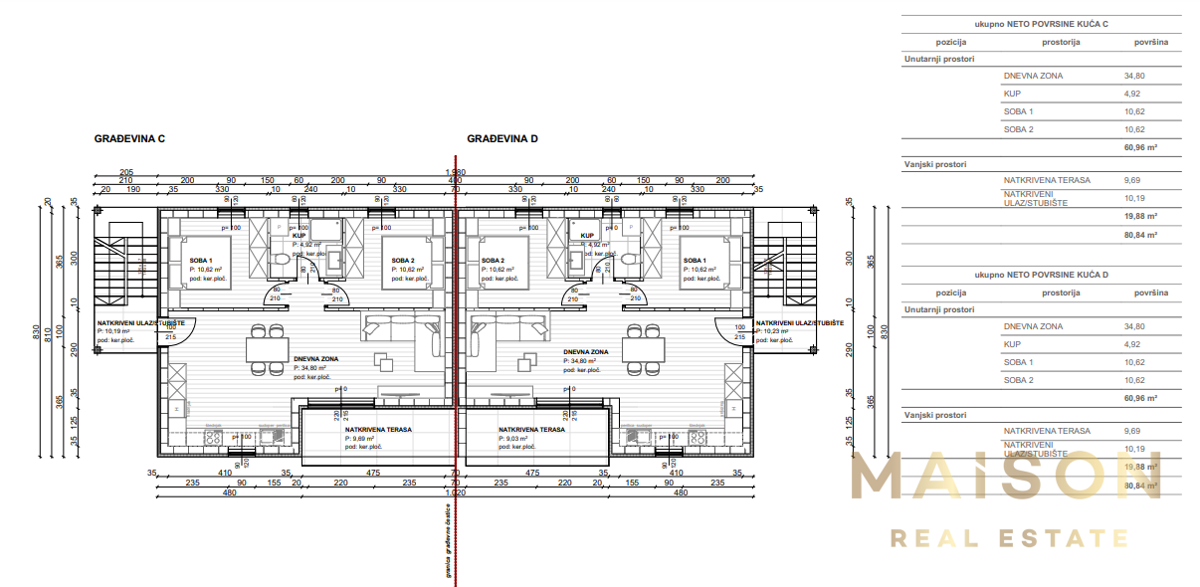 Apartma Čižići, Dobrinj, 61m2