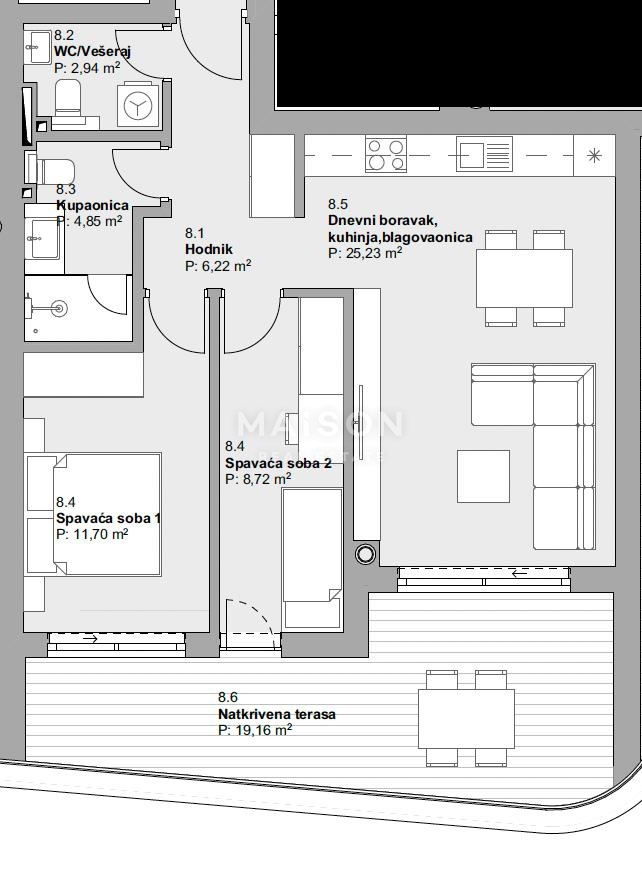 Stanovanje Vodice, 78,82m2