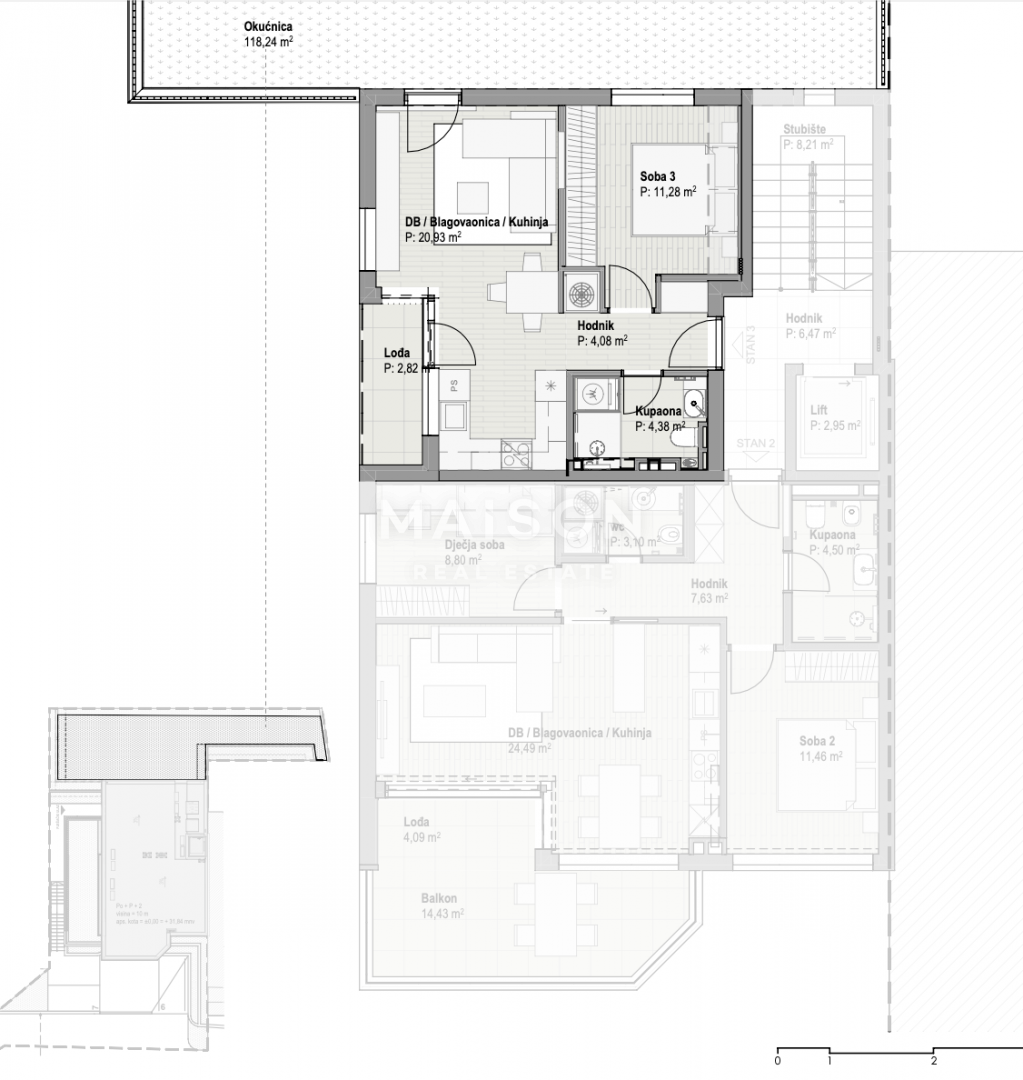 Stanovanje Bivio, Rijeka, 43m2