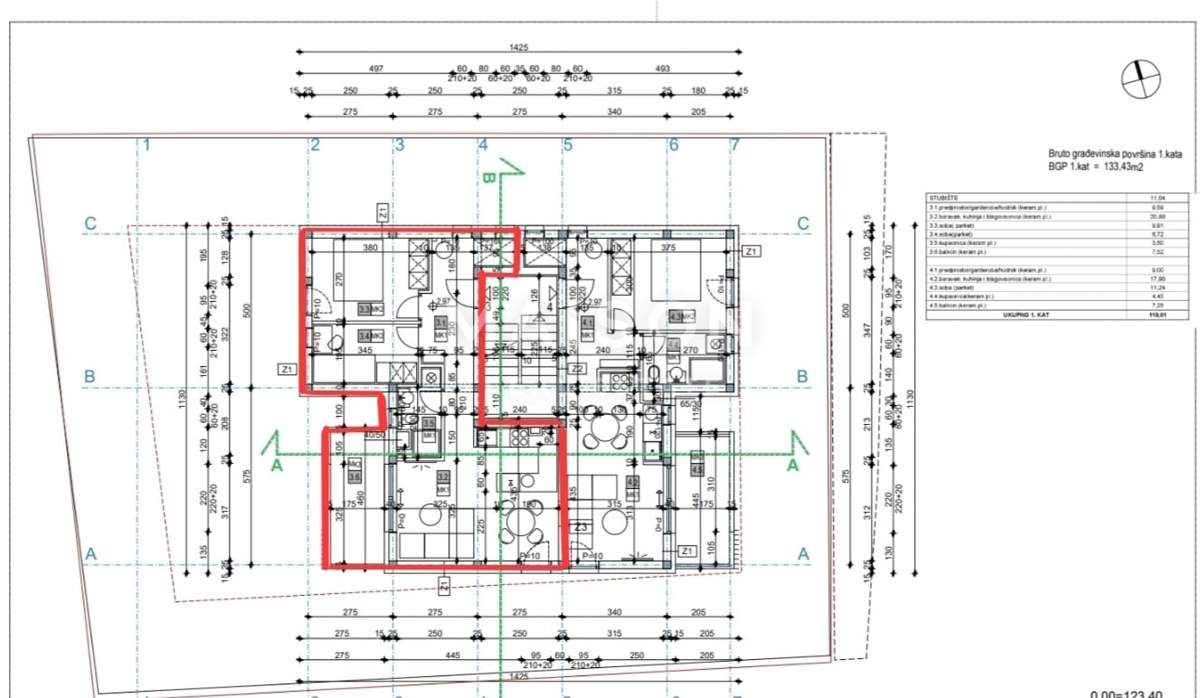 Stanovanje Podsused, Podsused - Vrapče, 54,37m2