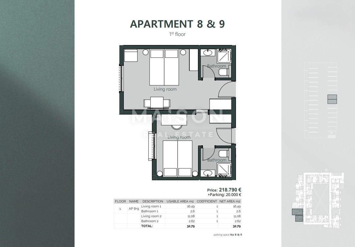 Stanovanje Crikvenica, 32,79m2