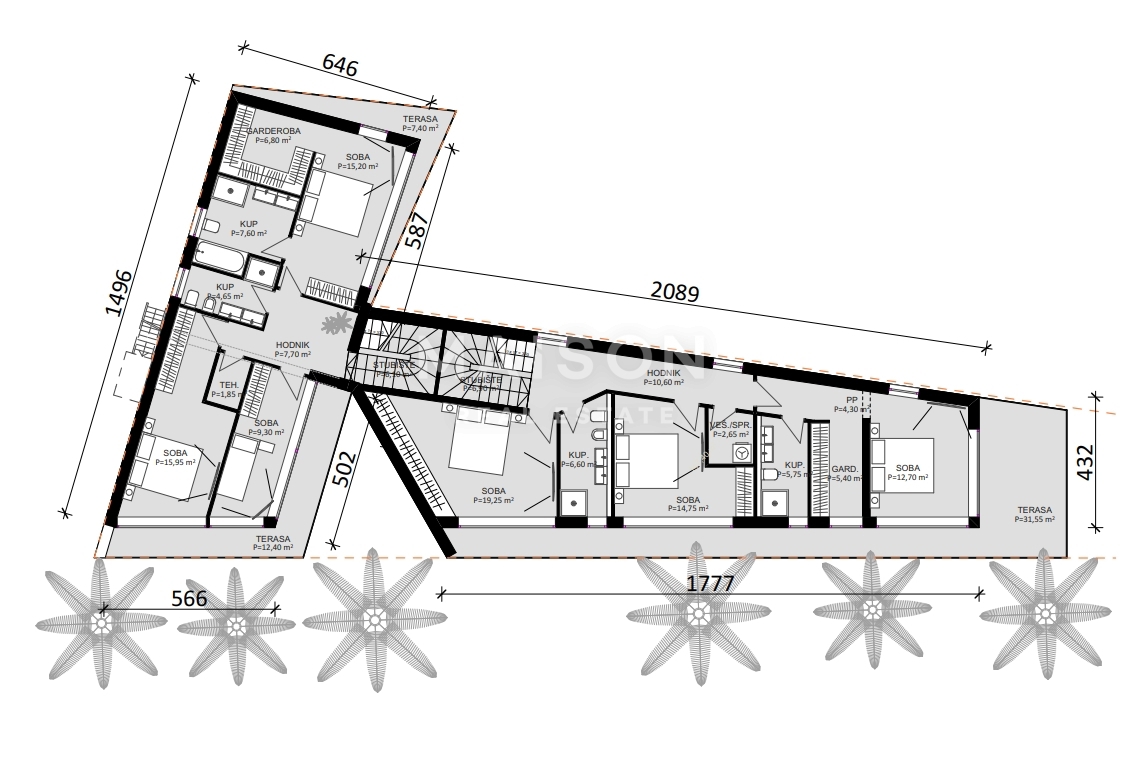 Zemljišče Kostrena, 1.035m2