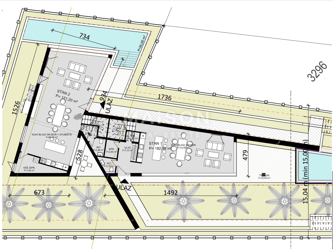Zemljišče Kostrena, 1.035m2