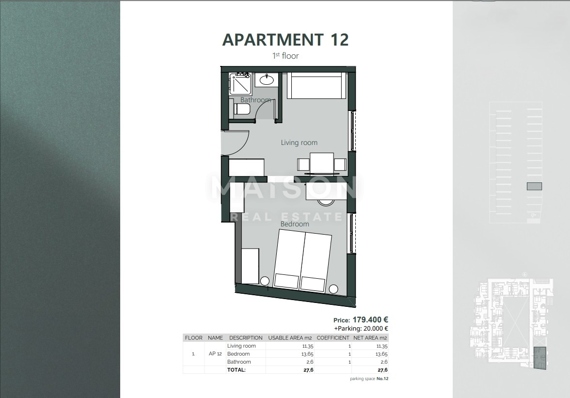 Stanovanje Crikvenica, 27,60m2