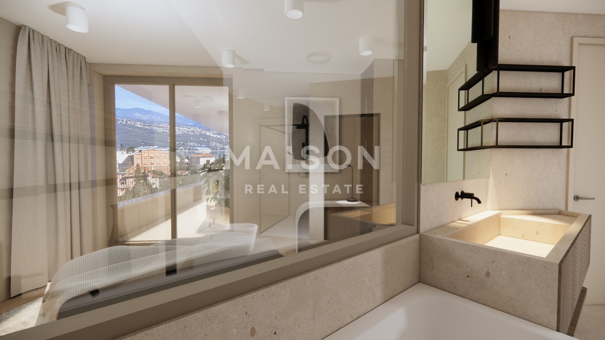 Opatijski dragulj: ekskluzivni penthouse z dvigalom, garažo in strešnim bazenom