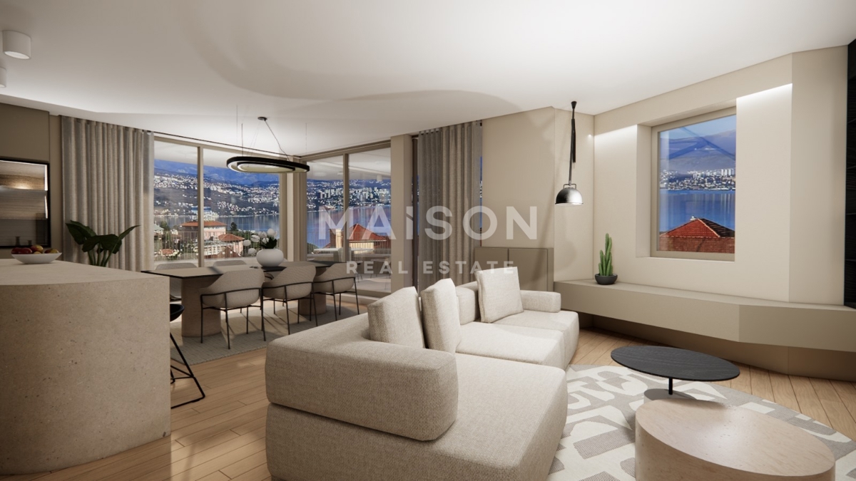 Opatijski dragulj: ekskluzivni penthouse z dvigalom, garažo in strešnim bazenom