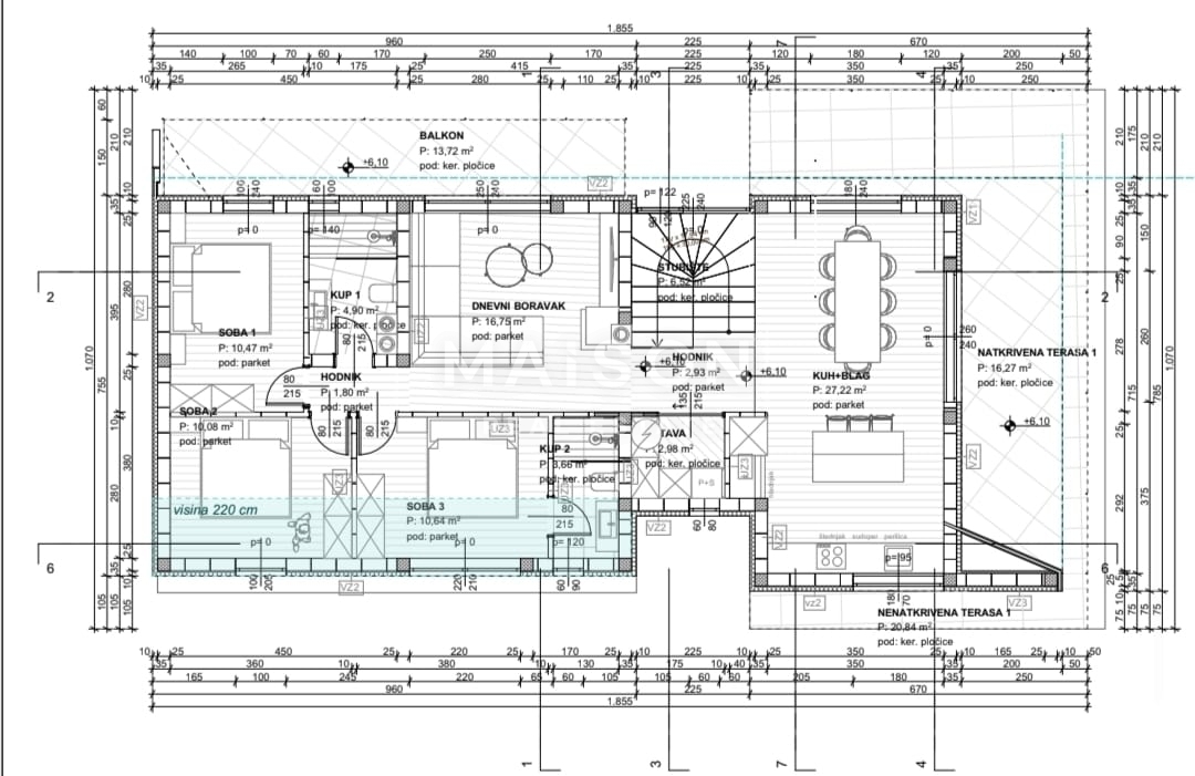 Apartma Krk, 114,46m2