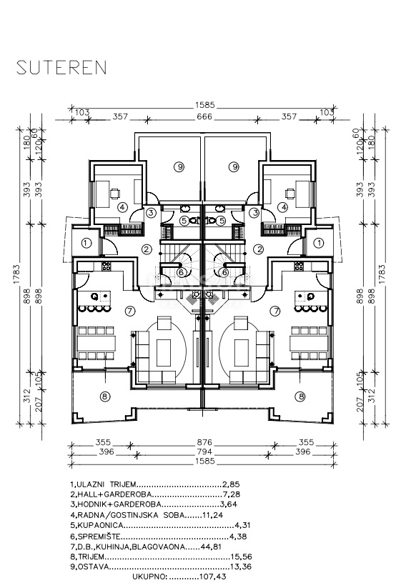 Hiša Kostrena, 191,28m2