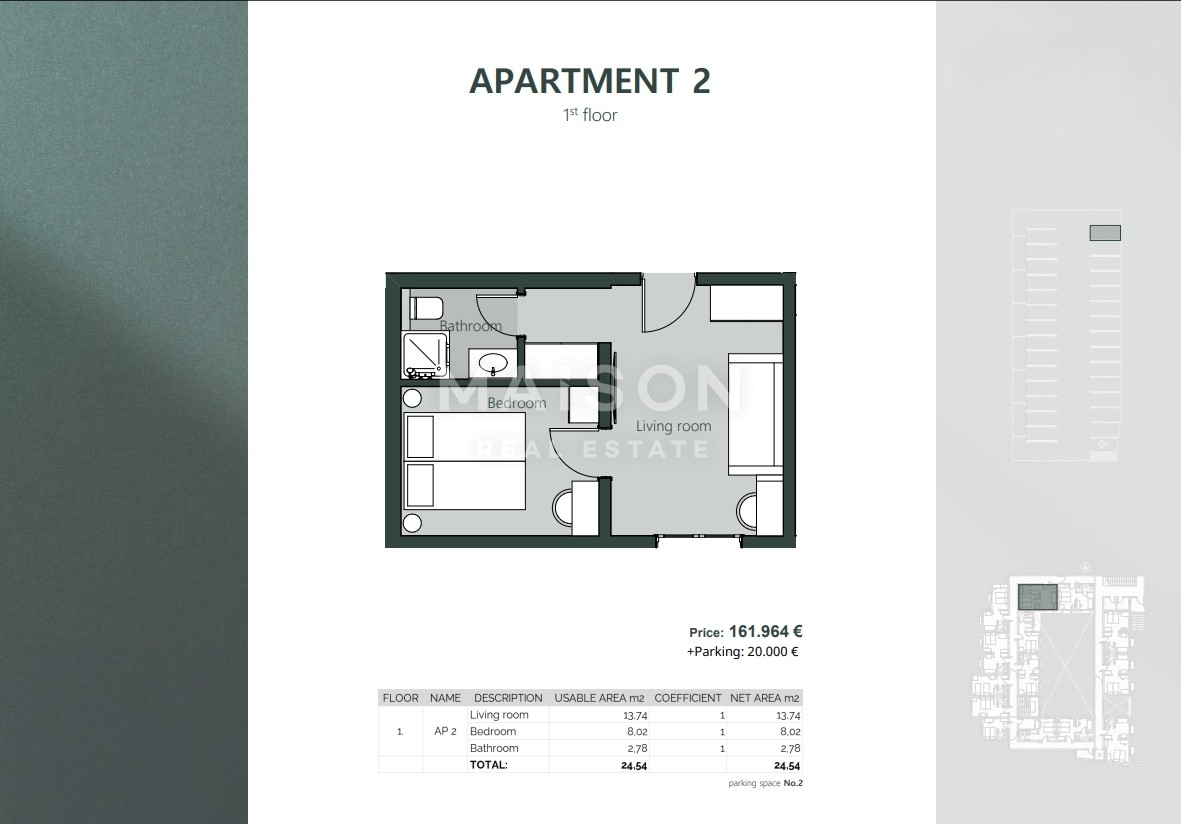 Apartma Crikvenica, 24,54m2