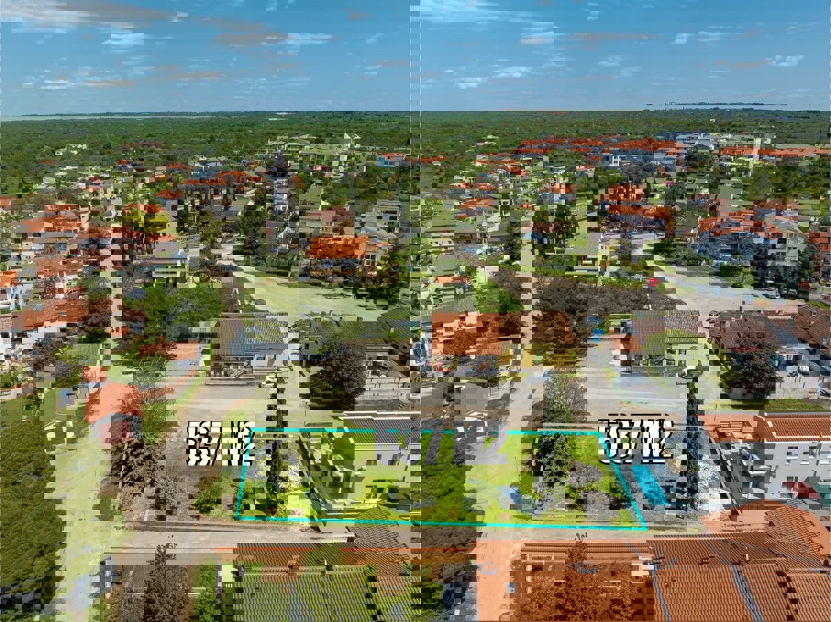 Projekt dveh hiš s pogledom na morje v bližini Fažane