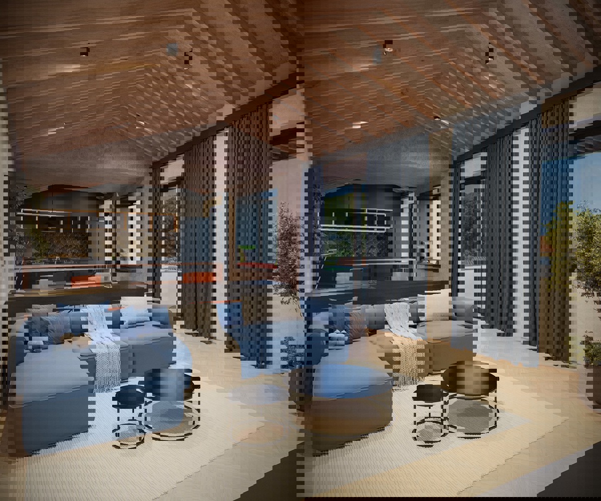 Projekt dveh hiš s pogledom na morje v bližini Fažane