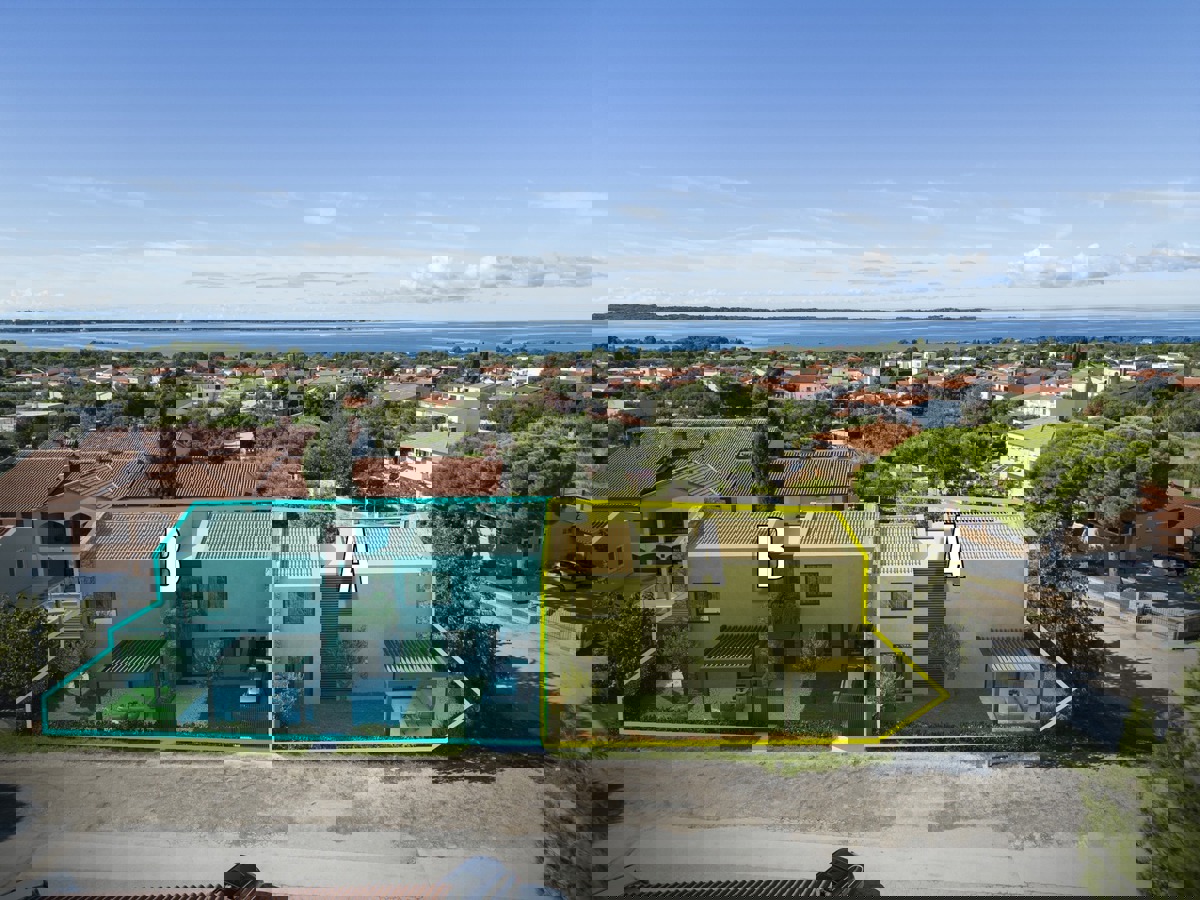 Projekt dveh hiš s pogledom na morje v bližini Fažane