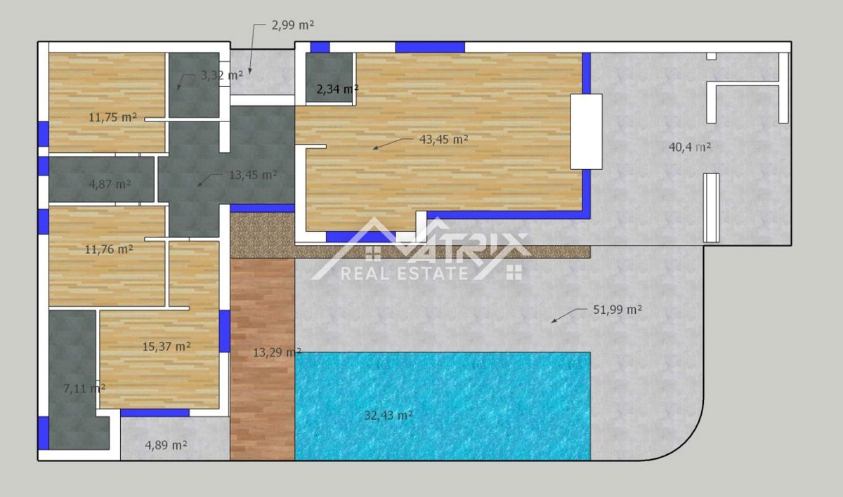 Poreč okolica – gradbeno zemljišče s projektom za moderno pritlično hišo  