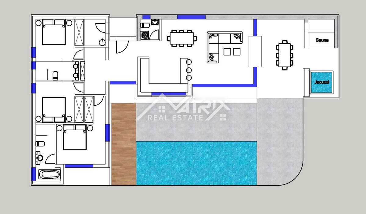 Poreč okolica – gradbeno zemljišče s projektom za moderno pritlično hišo  
