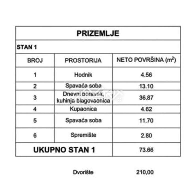 Stanovanje Osijek, 73,66m2