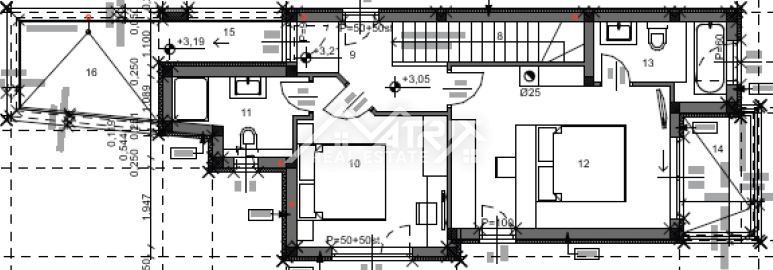 Medulin, Moderna hiša z bazenom in pogledom na morje