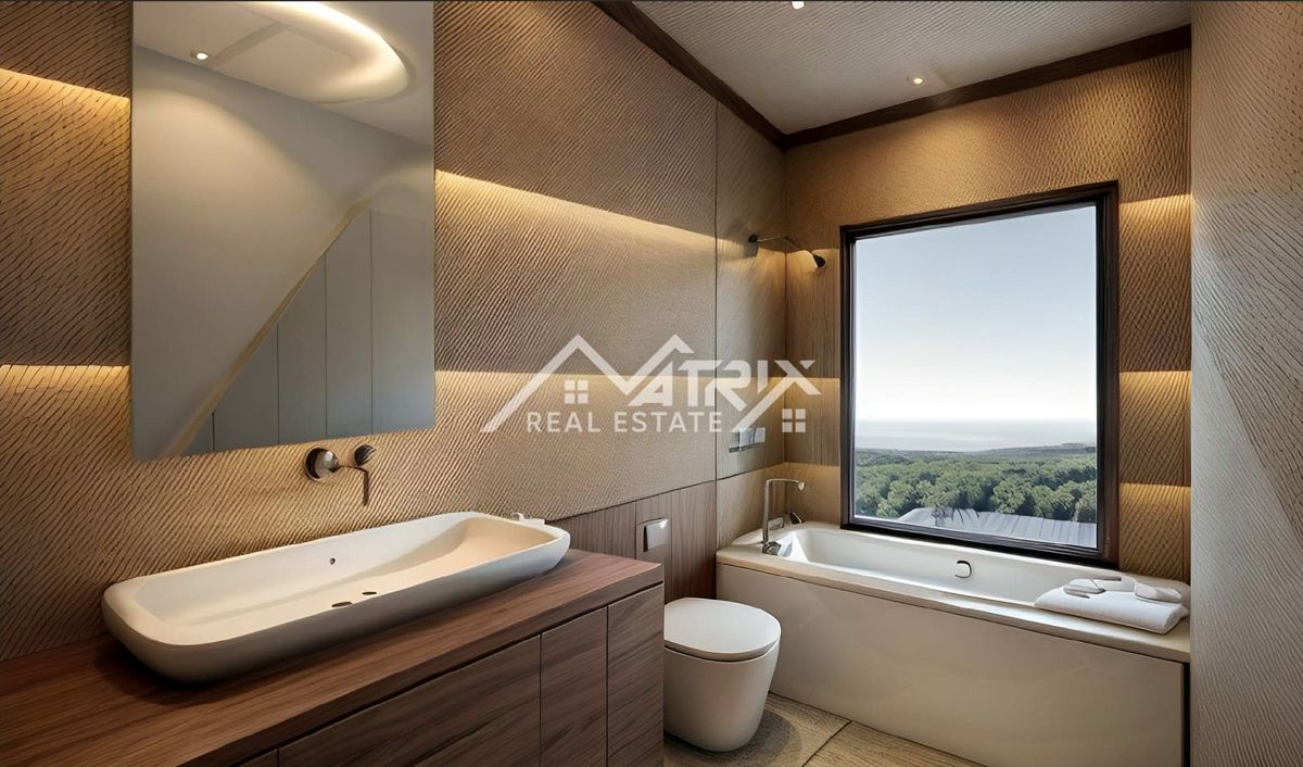 Medulin, Moderna hiša z bazenom in pogledom na morje