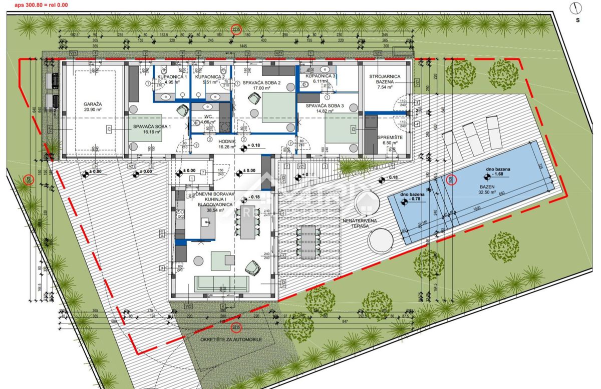 Poreč okolica, moderna pritlična hiša z ogrevanim bazenom