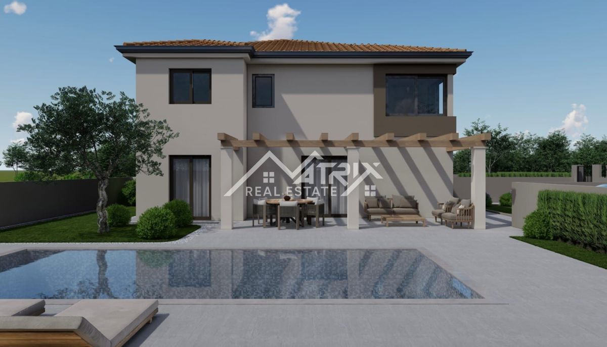 Poreč okolica moderna hiša z bazenom in savno, 10 km od Poreča