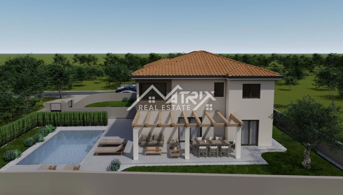 Poreč okolica moderna hiša z bazenom in savno, 10 km od Poreča