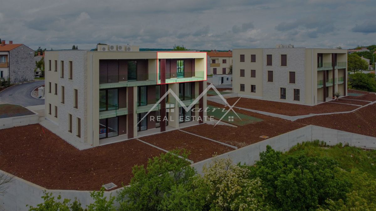 Labin, moderen penthouse s pogledom na morje in stari grad