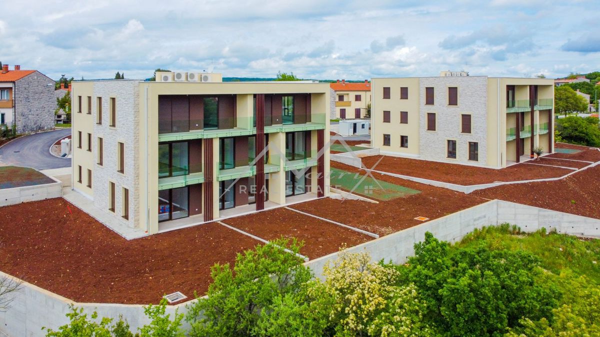 Labin, moderen penthouse s pogledom na morje in stari grad