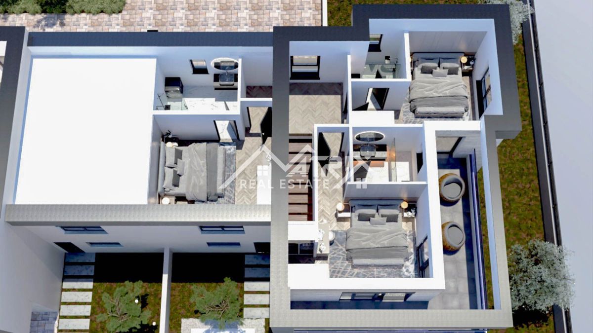 Medulin, moderna hiša z bazenom v bližini morja in centra!