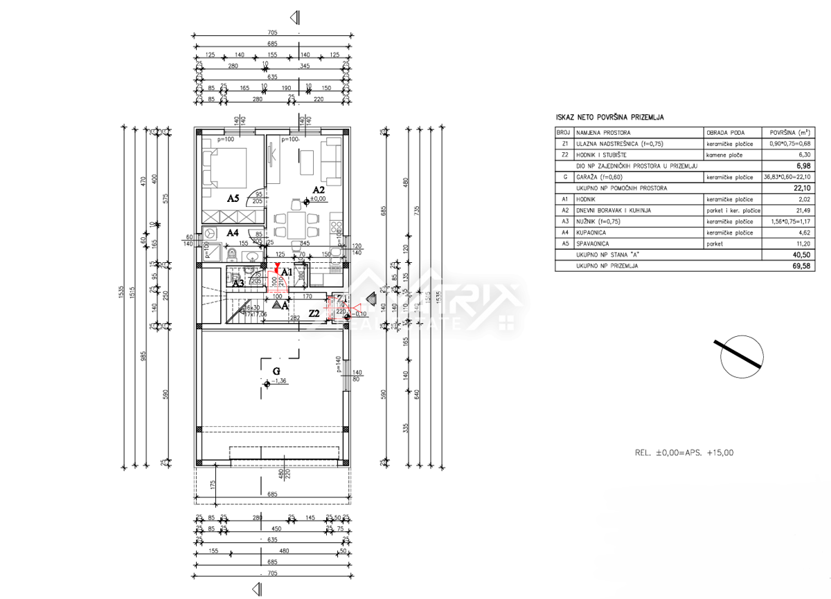 Medulin, stan v pritličju z vrtom, prvi vrsti do morja