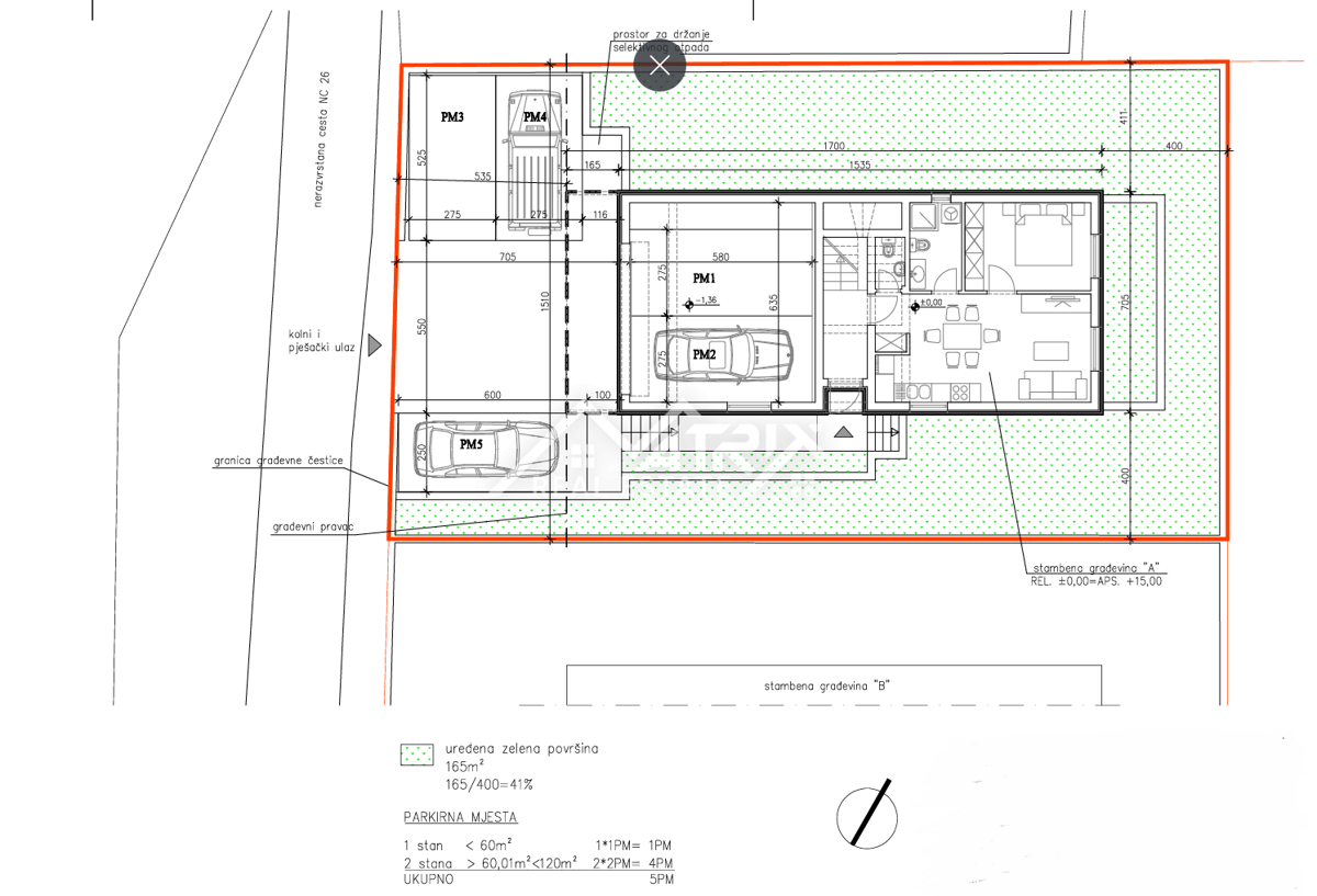 Medulin, stan v pritličju z vrtom, prvi vrsti do morja