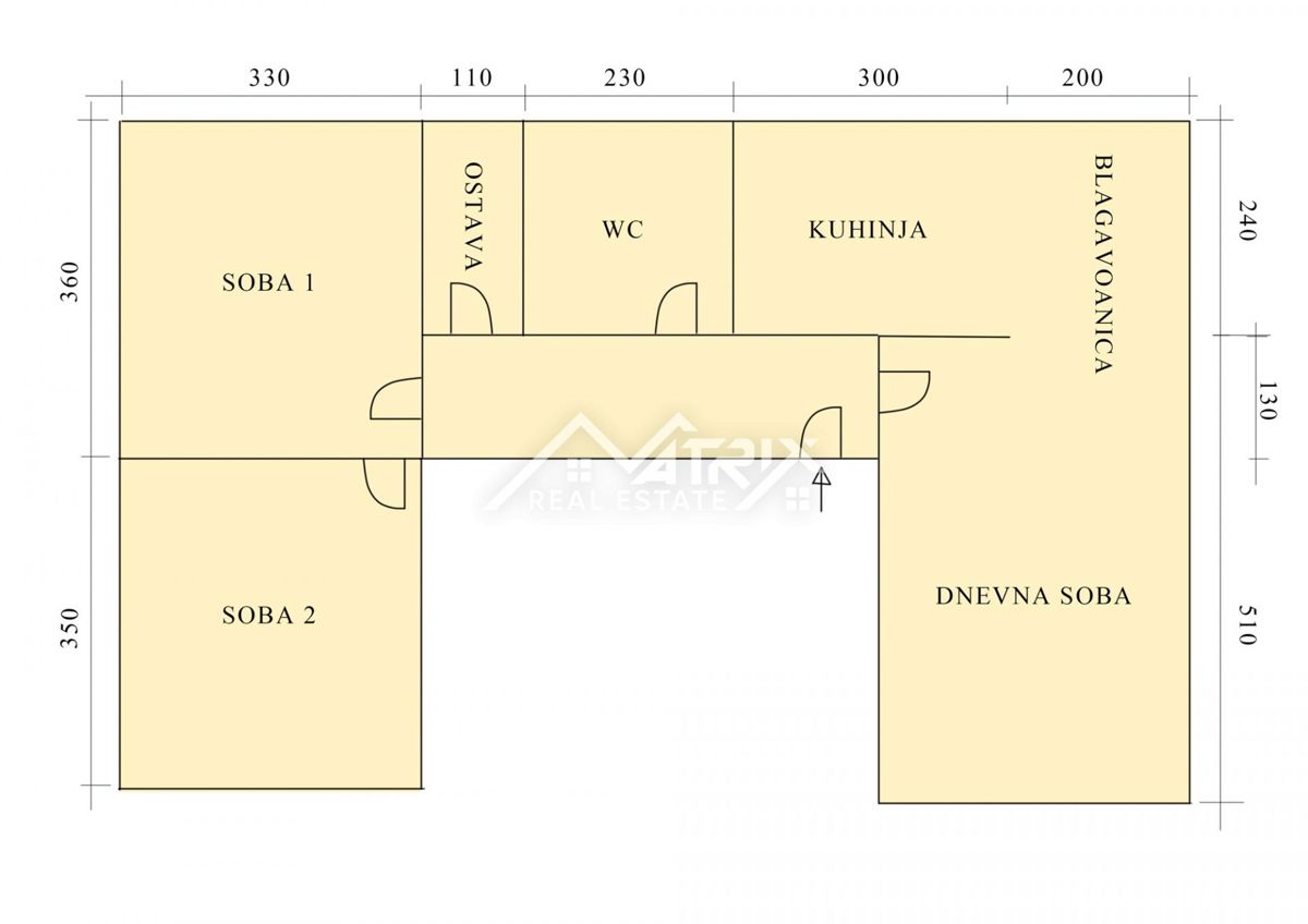 Stanovanje Osijek, 64m2