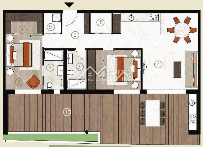 Novigrad, Stanovanje v pritličju s pogledom na morje, Novo!