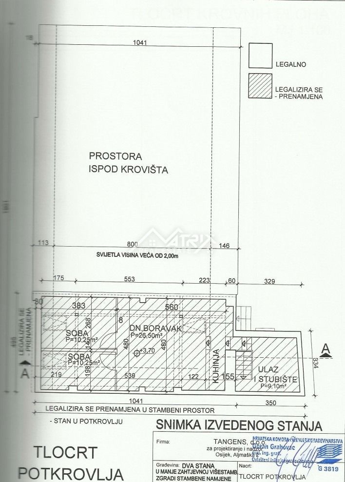 Stanovanje Osijek, 100m2