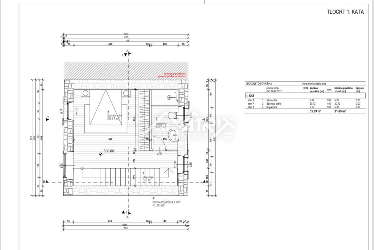 Poreč okolica, kamnita hiša z bazenom in vrtom