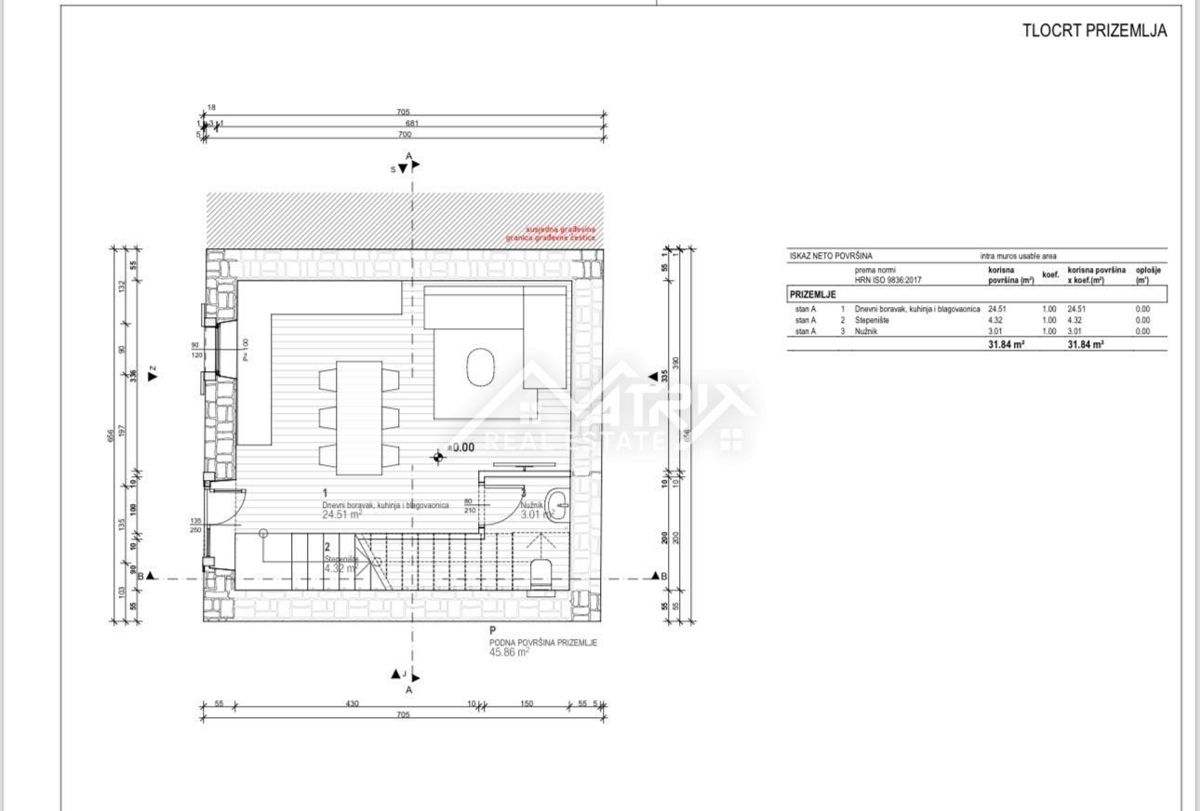 Poreč okolica, kamnita hiša z bazenom in vrtom