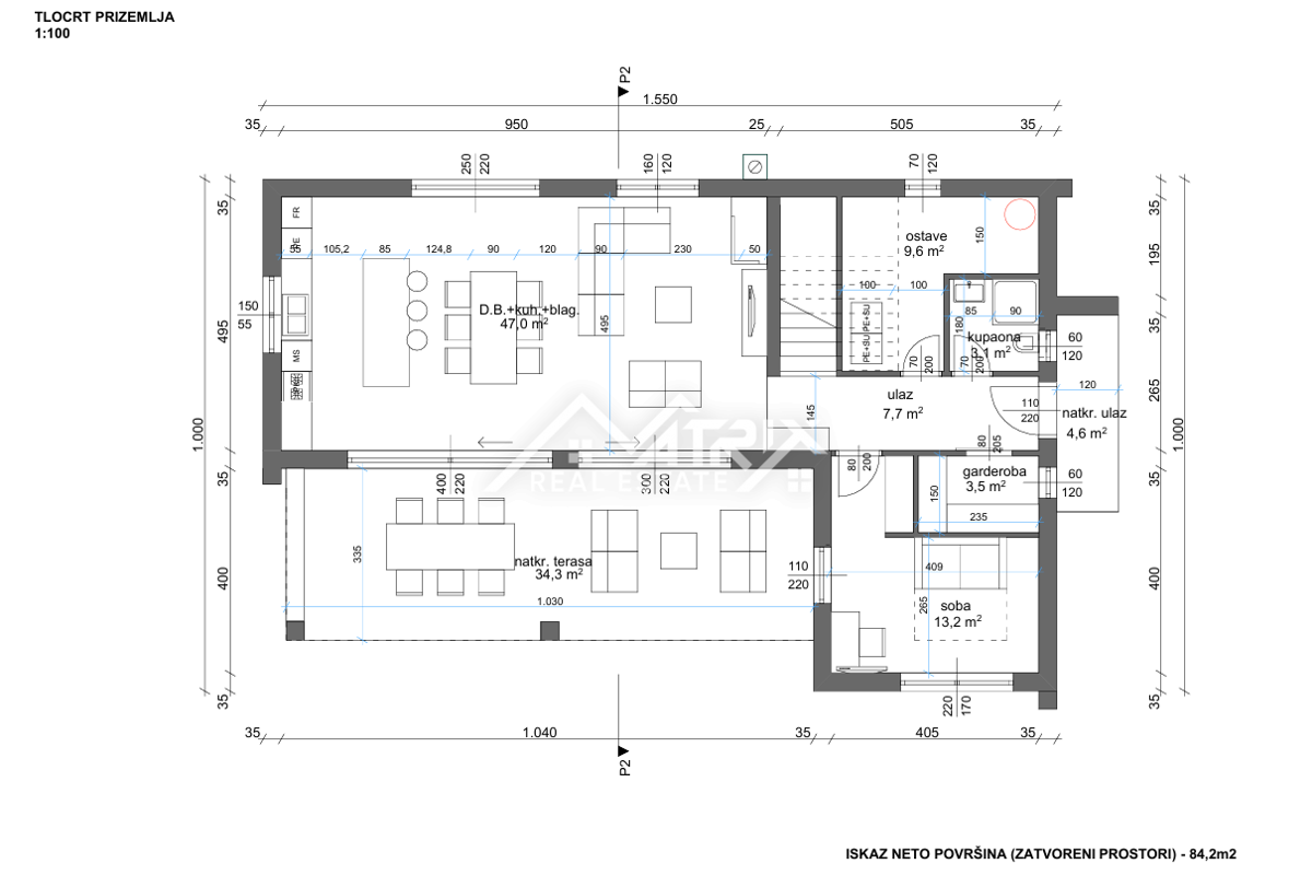 Pula okolica, zazidljivo zemljišče 825 m² s projektom in bazenom