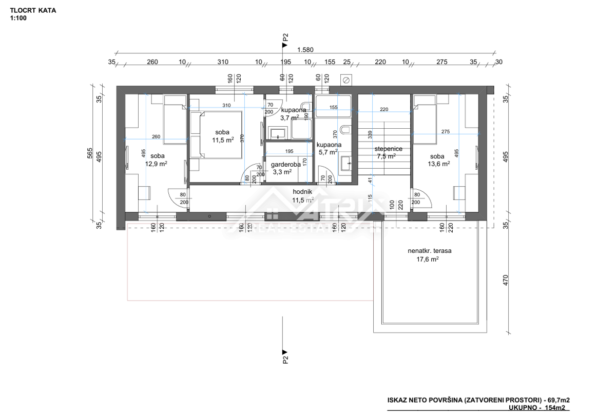 Pula okolica, zazidljivo zemljišče 825 m² s projektom in bazenom