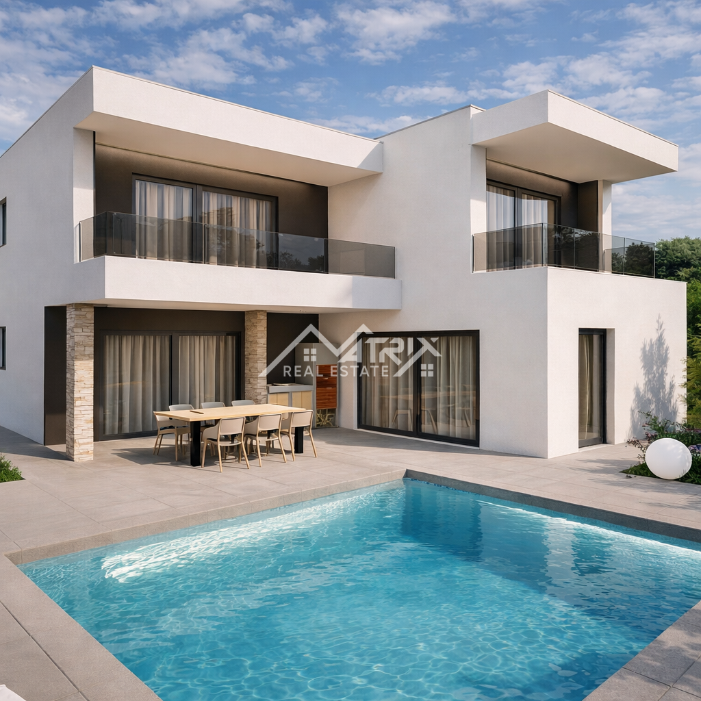 Pula okolica, gradbena parcela s projektom, top lokacija