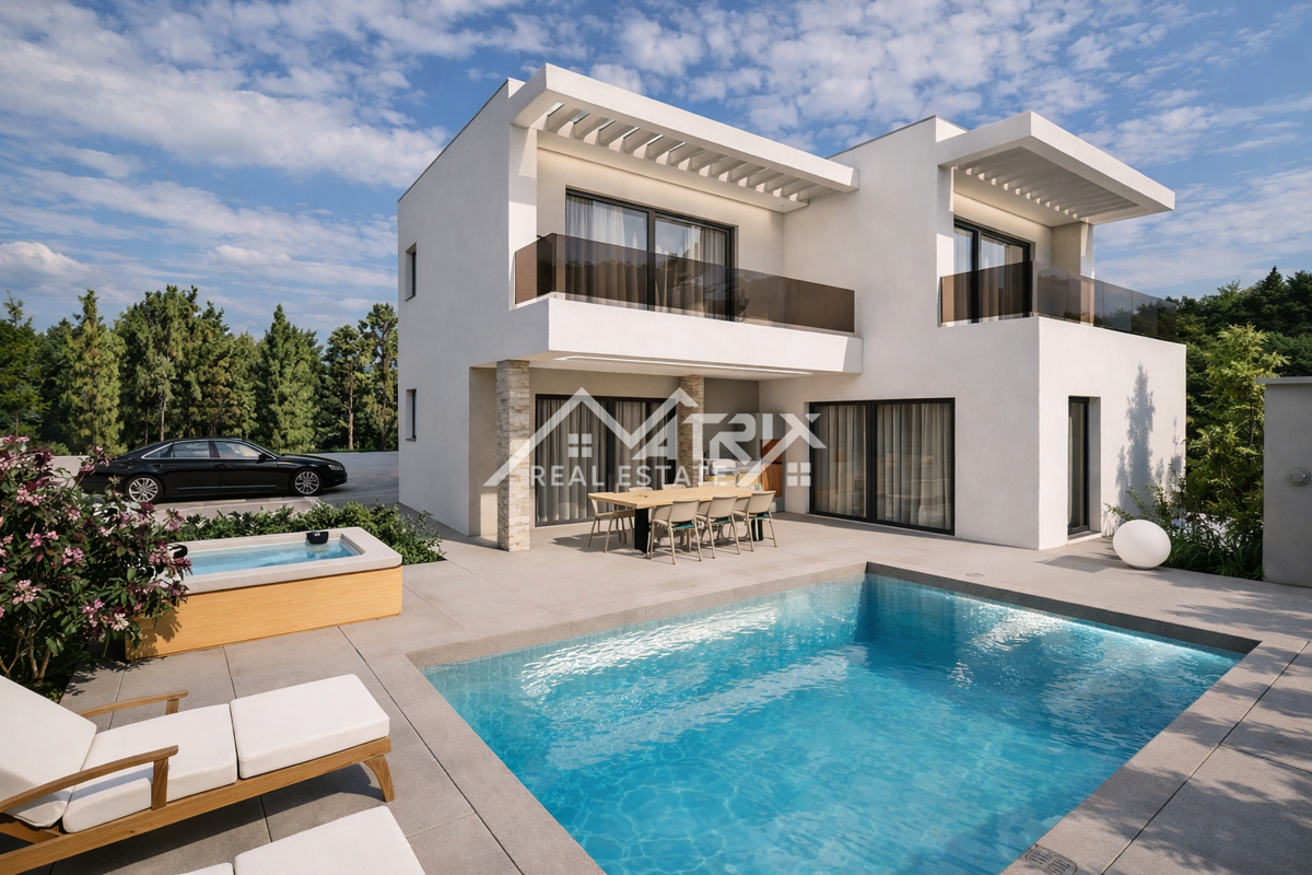 Pula okolica, gradbena parcela s projektom, top lokacija