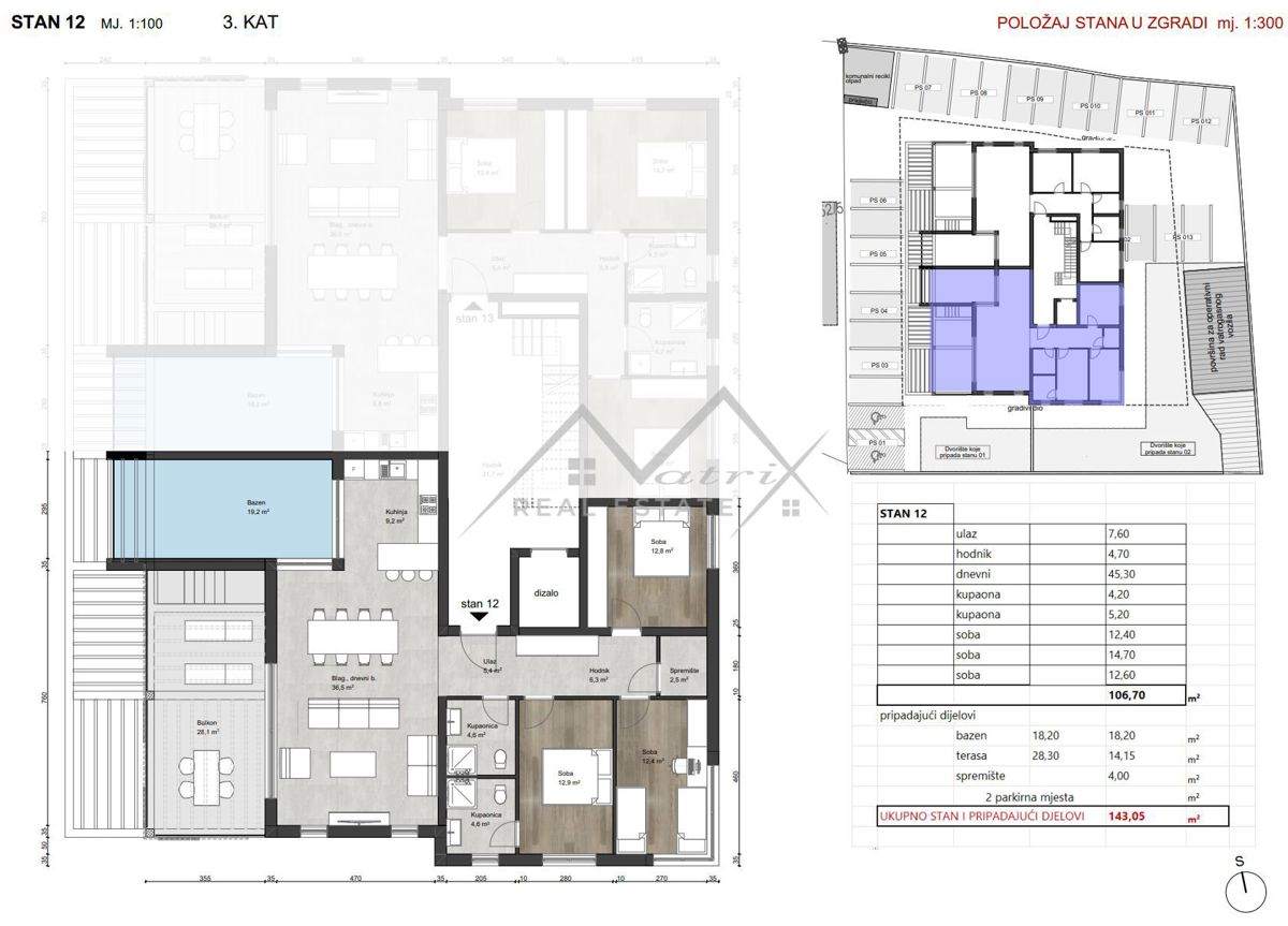 Stanovanje Poreč, 143,05m2