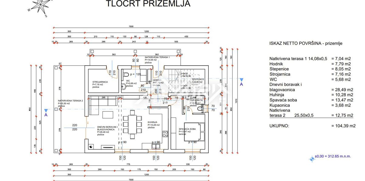 Tinjan, zemljišče z veljavno gradbeno dovoljenjem