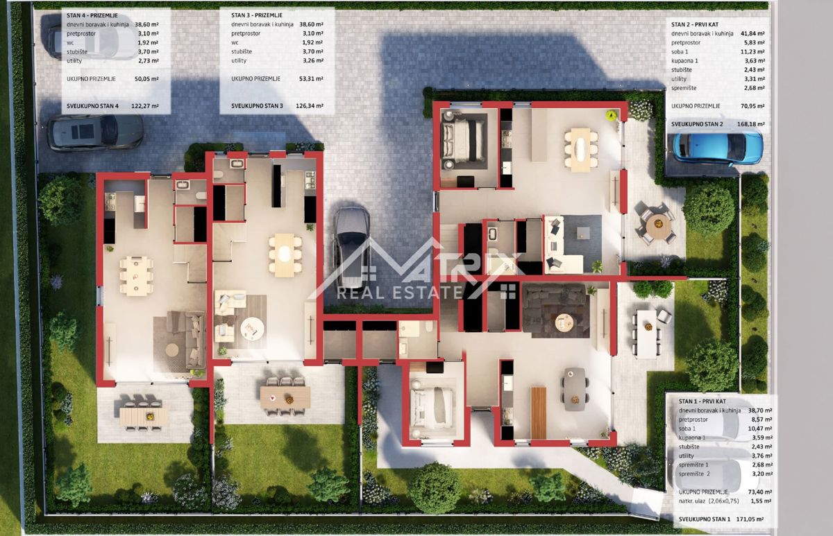 Poreč, družinska hiša s štirimi spalnicami 