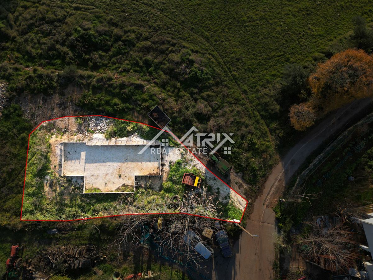 Okolica Marčane, vila s pogledom na morje v fazi roh-bau gradnje