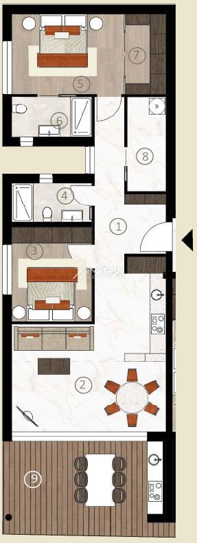 Novigrad Stanovanje z odprtim pogledom na morje! Novogradnja