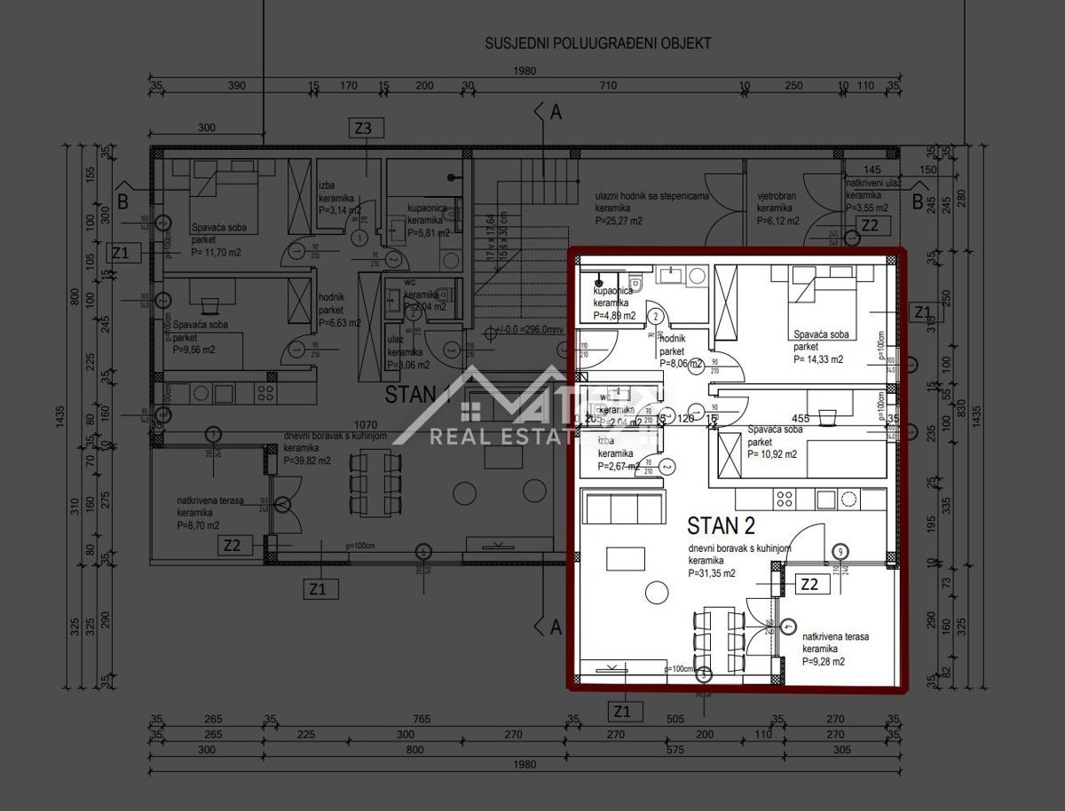 Stanovanje Rovinj, 83,54m2